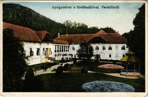 1927 Parádfürdő, gyógyudvar a fürdőszállóval (EK)