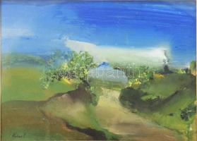 Kokas Ignác (1926-2009): "Út befelé". Gouache, akril, papír. Jelezve balra lent: Kokas I. ...