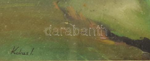 Kokas Ignác (1926-2009): "Út befelé". Gouache, akril, papír. Jelezve balra lent: Kokas I. ...