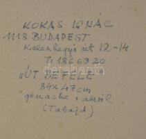 Kokas Ignác (1926-2009): "Út befelé". Gouache, akril, papír. Jelezve balra lent: Kokas I. ...