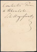 cca 1870 Konstantin zu Hohenlohe-Schillingsfürst (1828-1896) herceg, az osztrák császári udvar első ...