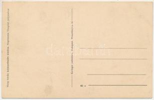 Nagymaros-Visegrád, pályaudvar, vasútállomás, vonat, gőzmozdony. Virág István kiadása