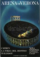 1975 Arena di Verona, 53o Festival Dell'Opera Lirica: Carmen, La Forza del Destino, Turandot, Nona Sinfonia / 3. Operafesztivál Veronában reklám / 3rd Opera Festival in Italy, advertisement + So. Stpl