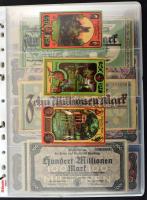 Német Birodalom / Weimari Köztársaság ~1920as évek vegyes 320db-os német szükségpénz tétel fehér nég...