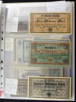 Német Birodalom / Weimari Köztársaság ~1920as évek vegyes 349db-os német szükségpénz tétel fehér két...