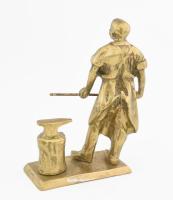 Kovács szobra., réz, öntött, Jelzés nélkül m: 20 cm