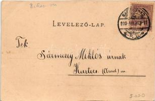 1900 Nagyvárad, Oradea, Grosswardein; vár. Sonnenfeld A. kiadása / K.u.k. Kastell / castle gate (EB)