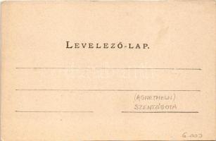 ~1901 Szentágota, Agnetheln, Agnita; Evangélikus templom és iskola 30 éve, 10 éve és ma / Schule und...