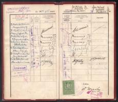 1933-36 Árvay Pál joghallgató pécsi egyetemi fényképes leckekönyve, többek közt Irk Albert, Pázmány ...