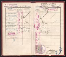 1933-36 Árvay Pál joghallgató pécsi egyetemi fényképes leckekönyve, többek közt Irk Albert, Pázmány ...