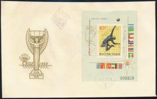 1962 Labdarúgó VB (I.) - Chile vágott blokk FDC-n (6.000)