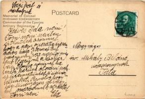 Budapest VIII. Fiumei úti sírkert (Temető), Eckensberger Nándor tüzérezredes - az eperjesi tüzérezre...