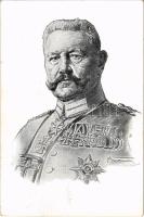 1916 Generalfeldmarschall von Hindenburg. Wohlfahrtskarte / WWI German military, Field Marshal (EK)