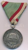 1929. "Magyar Háborús Emlékérem kardokkal, sisakkal" ezüstözött, peremén jelzett bronz kitüntetés eredeti mellszalagon T:XF Hungary 1929. "Hungarian Commemorative War Medal with swords and a helmet" silver plated bronze decoration hallmarked on the edge, with original ribbon C:XF NMK 418.