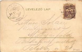 1900 Temesvár, Timisoara; Régi várkapuk. Corvina / Festungs-Thore / old castle gates. Art Nouveau, l...