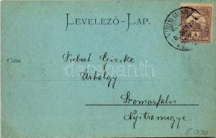 1901 Illava, Illau, Ilava; fegyház, börtön este. Gansel Lipót 57. M. / prison at night