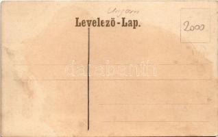 Budapest VI. Váczi körút (ma Bajcsy-Zsilinszky út), Takarékpénztár. Montázs katonákkal és ágyúszeker...