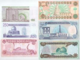 Irak 1986-2002. 5D-250D (6db) T:UNC,AU
Iraq 1986-2002. 5 Dinars - 250 Dinars (6pcs) C:UNC,AU