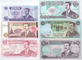 Irak 1986-2002. 5D-10.000D (6db) T:UNC,AU Iraq 1986-2002. 5 Dinars - 10.000 Dinars (6pcs) C:UNC,AU