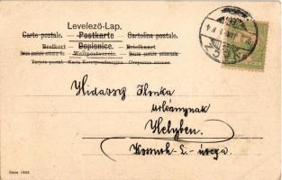 1903 Boldog Újévet / New Year greeting art postcard with lady. Serie 1988. (fl)