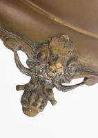 Gyertyatartó, fém. XX: sz. eleje 28 cm. Oroszlánkarmos