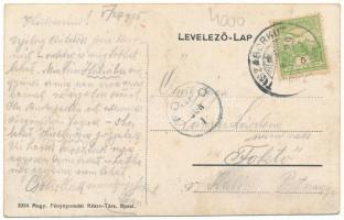 1915 Rahó, Rachov, Rahiv, Rakhiv; Tisza híd javítás alatt, templom / Tisa bridge being repaired, chu...