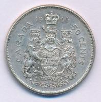 Kanada 1966. 50c Ag "II. Erzsébet" T:XF Canada 1966. 50 Cents Ag "Elizabeth II" ...
