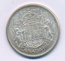 Kanada 1958. 50c Ag "II. Erzsébet" T:XF patina Canada 1958. 50 Cents Ag "Elizabeth II...