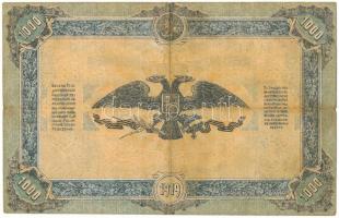 Orosz Polgárháború / Dél-Oroszország / Wrangel Hadserege 1919. 1000R vízjeles változat T:F szép papí...