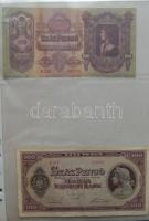 Kis hagyaték bankjegy tétel albumban, pengő-, forint-korszak, összesen 59db T:vegyes