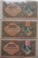 Kis hagyaték bankjegy tétel albumban, pengő-, forint-korszak, összesen 59db T:vegyes