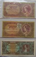 Kis hagyaték bankjegy tétel albumban, pengő-, forint-korszak, összesen 59db T:vegyes