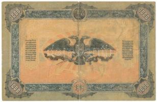 Orosz Polgárháború / Dél-Oroszország / Wrangel Hadserege 1919. 1000R T:F pici beszakadások, lyukak
...