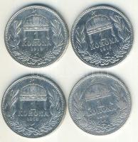 1894-1915. 1K Ag (4x) klf évszámmal T:2/3,3