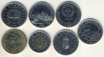 2002-2007. 20Ft "Deák", 50Ft (5x) mind klf motívummal, 100Ft "Kossuth" T:1,2
