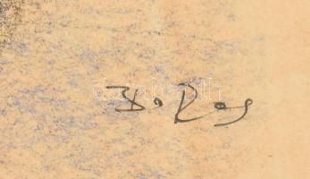 Boros Attila (1971-): Női akt. Vegyes technika, papír, jelzett. 40×38 cm