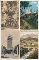 21 db régi külföldi város képeslap vegyes minőségben / 21 pre-1945 European town-view postcards in mixed quality