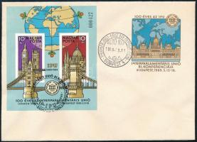 1989 Interparlamentáris Unió (II.) vágott blokk FDC-n (4.500)