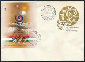 1988 Olimpiai érmesek (V.) vágott blokk FDC-n (5.000)