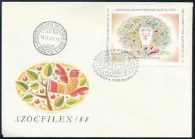 1988 Szocfilex vágott blokk FDC-n (4.000)