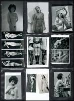 Vegyes összeállítás szolidan erotikus felvételekből, 23 aktfotó jelzés nélkül, nézőkép méretekben, 5...