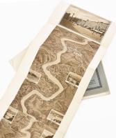 cca 1920-1930 Donau Panorama von Passau über Linz bis Wien / A Duna Passautól Bécsig, német nyelvű t...