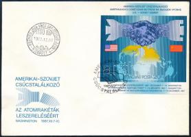 1987 Csúcstalálkozó vágott blokk FDC-n (4.000)