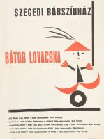 1961-1962 A Szegedi Bábszínház 3 db plakátja, hajtva, kisebb lapszéli sérülésekkel, 70x49 cm körül