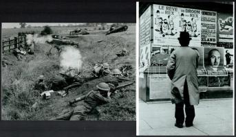 cca 1943 előtti felvételek, Robert Capa (1913-1954) (eredeti neve Friedmann Endre) magyar ? francia fotóriporter munkásságából, a néhai FOTÓ újság (1954-1989) archívumából 2 db modern nagyítás, jelzés nélkül, 21x15 cm