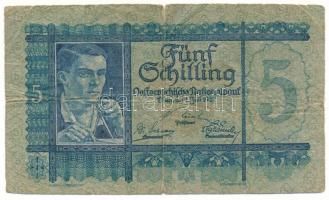 Ausztria 1927. 5Sch "1025 587552" T:VG Austria 1927. 5 Schilling "1025 587552" C:VG Krause 93.