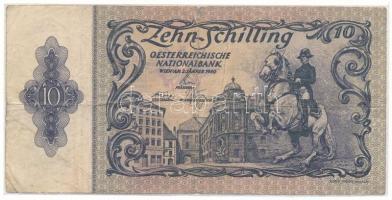 Ausztria 1950. 10Sch II. kiadás, "1742 400468" T:VG Austria 1950. 10 Schilling, 2nd issue, "1742 400468" C:VG Krause 128.