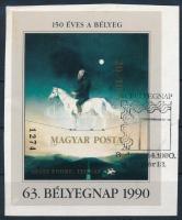 1990 Bélyegnap (63.) - Festmény (XXV.) vágott blokk kivágáson (5.500)