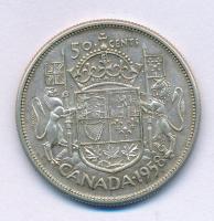 Kanada 1958. 50c Ag "II. Erzsébet" T:XF Canada 1958. 50 Cents Ag "Elizabeth II" ...