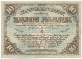 Orosz Polgárháború / Nyugat-oroszországi Önkéntes Hadsereg / Mitau 1919.10M T:AU-XF sarokhajlások, c...